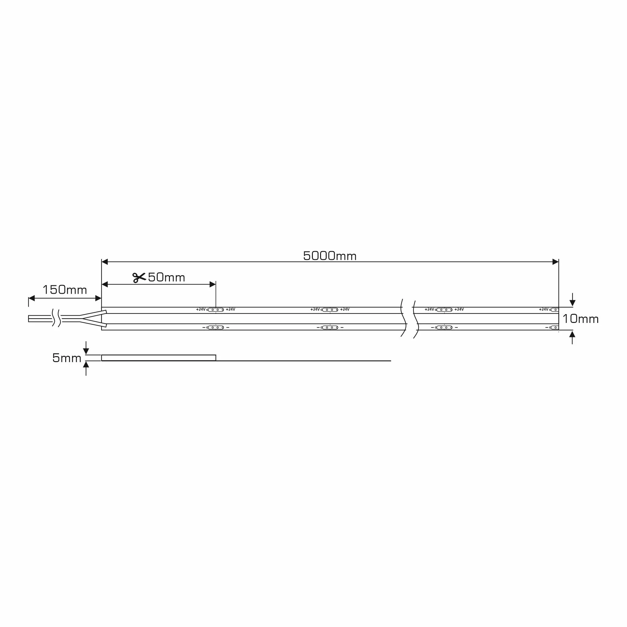 Axios Flow 24V-8W/m 320LED/m IP65 Strip Lighting Dlux IP65 Strip